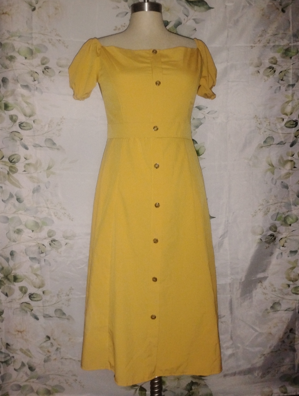 5For$12 Yellow Buttoned Dress